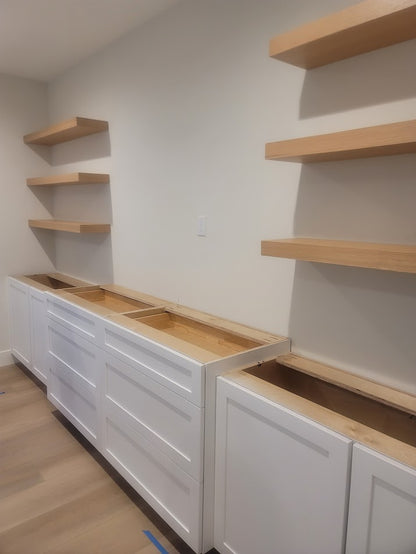 Seamless Rift White Oak Miter Fold Shelf